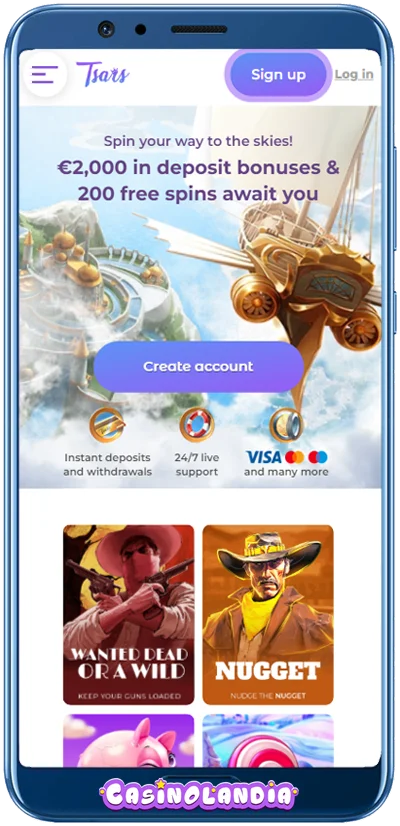 Tsars Casino Mobile App