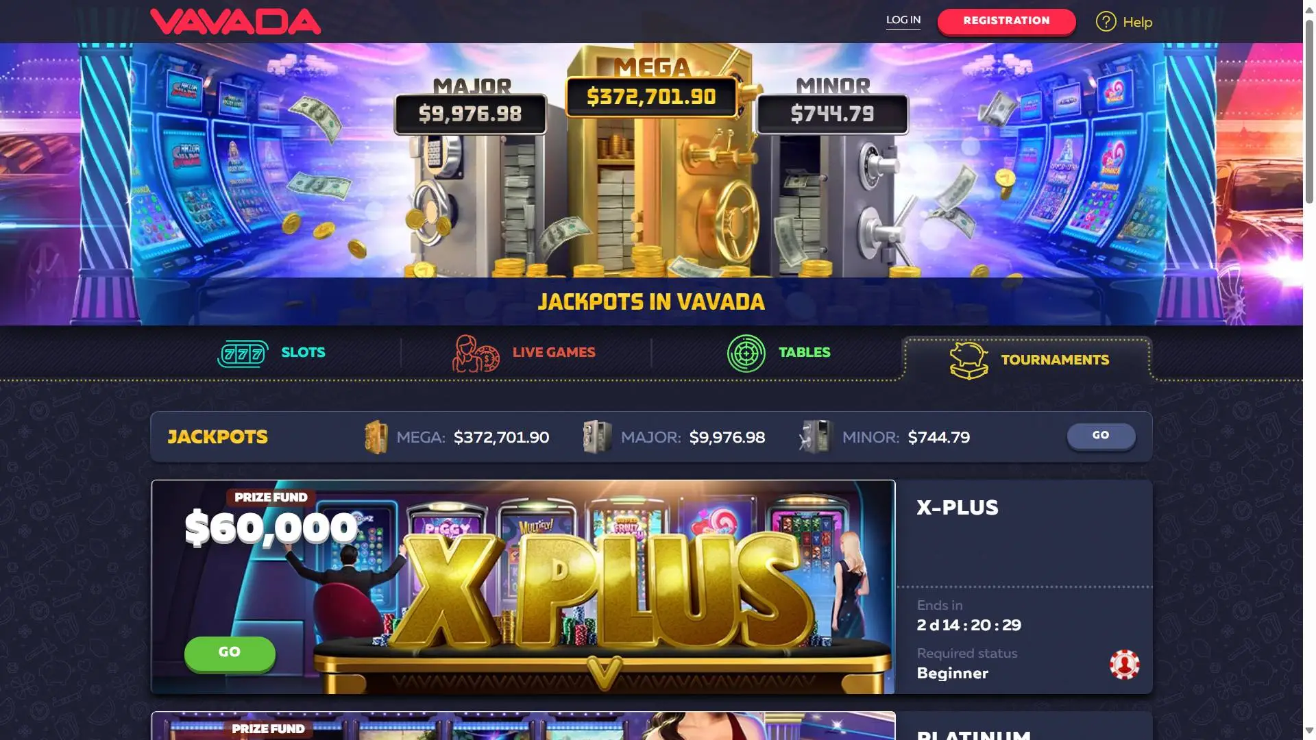 VAVADA Casino Tournaments