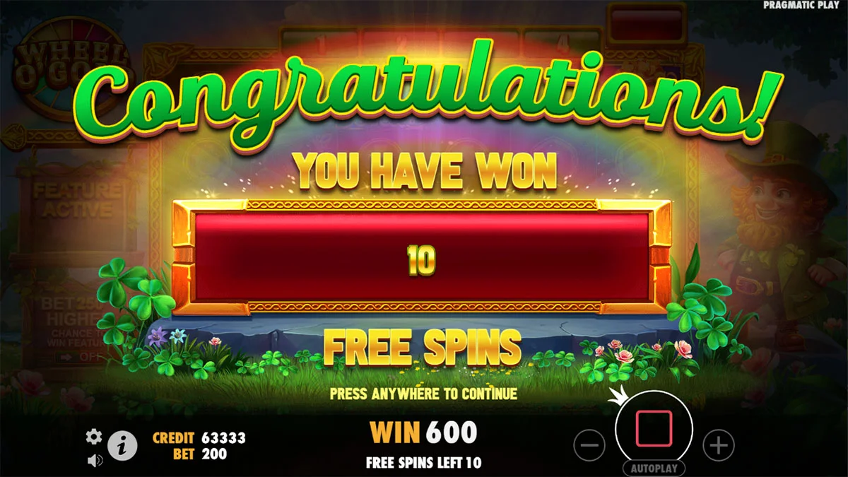 Wheel O’Gold Free Spins