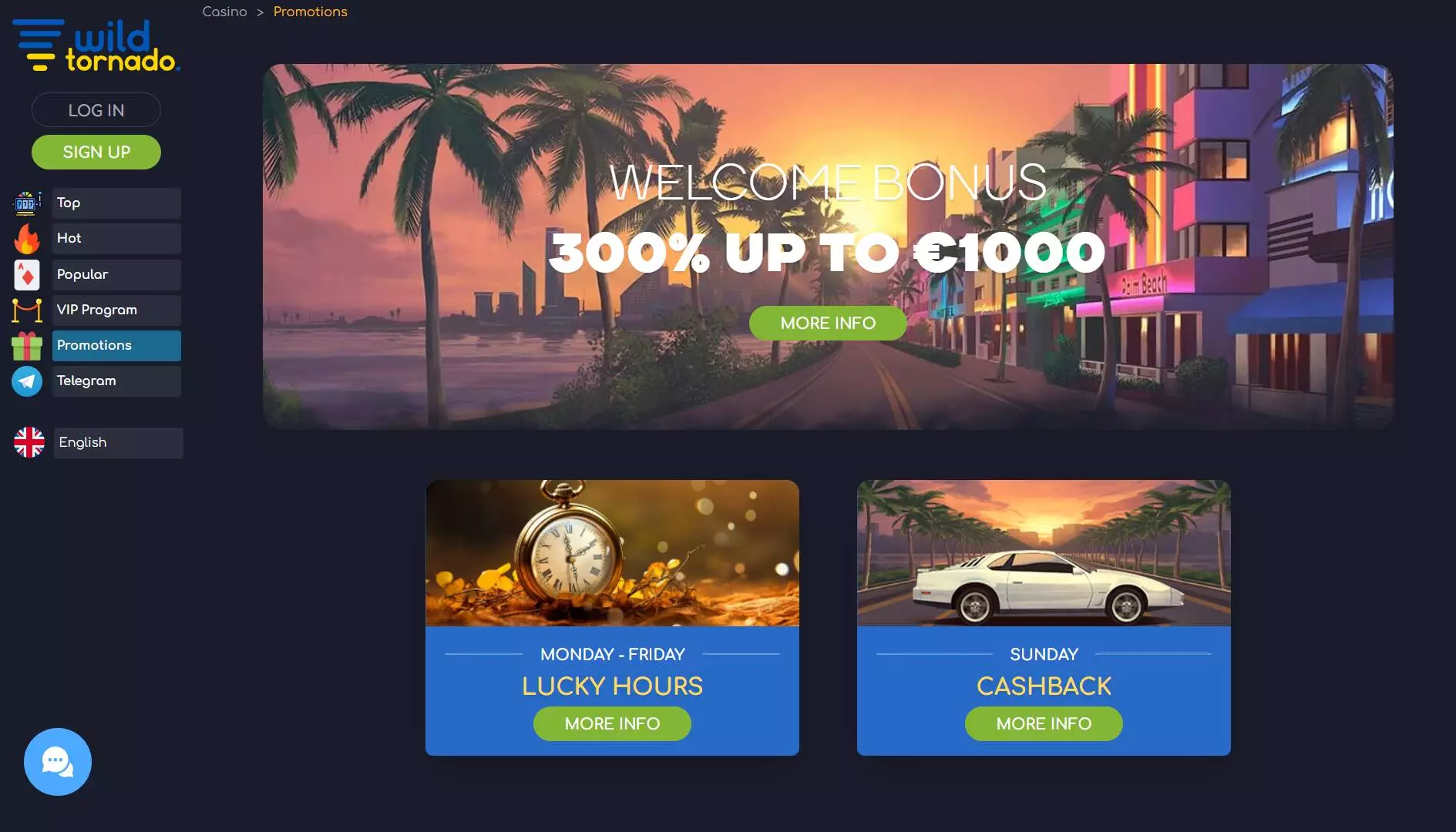 WildTornado Casino Promotions