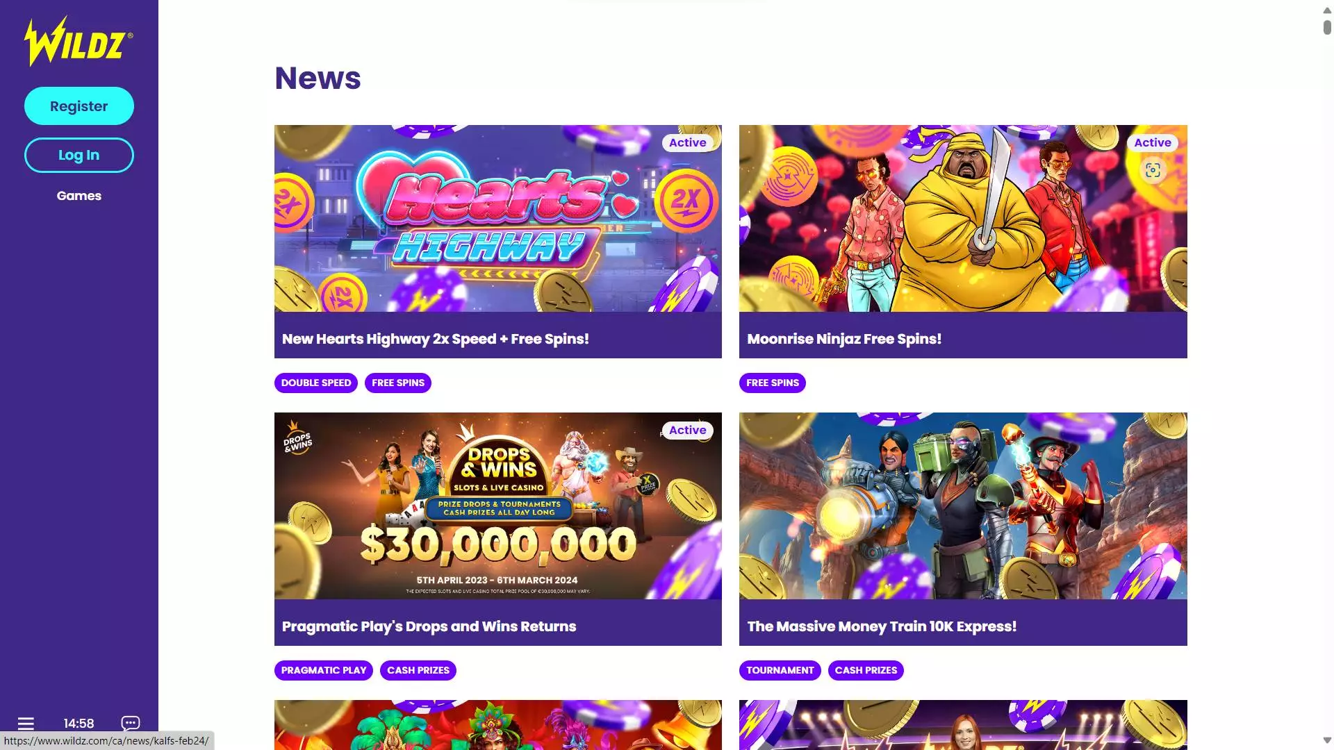 Wildz Casino News&Campaigns