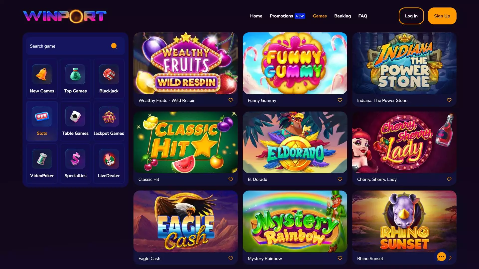WinPort Casino Games