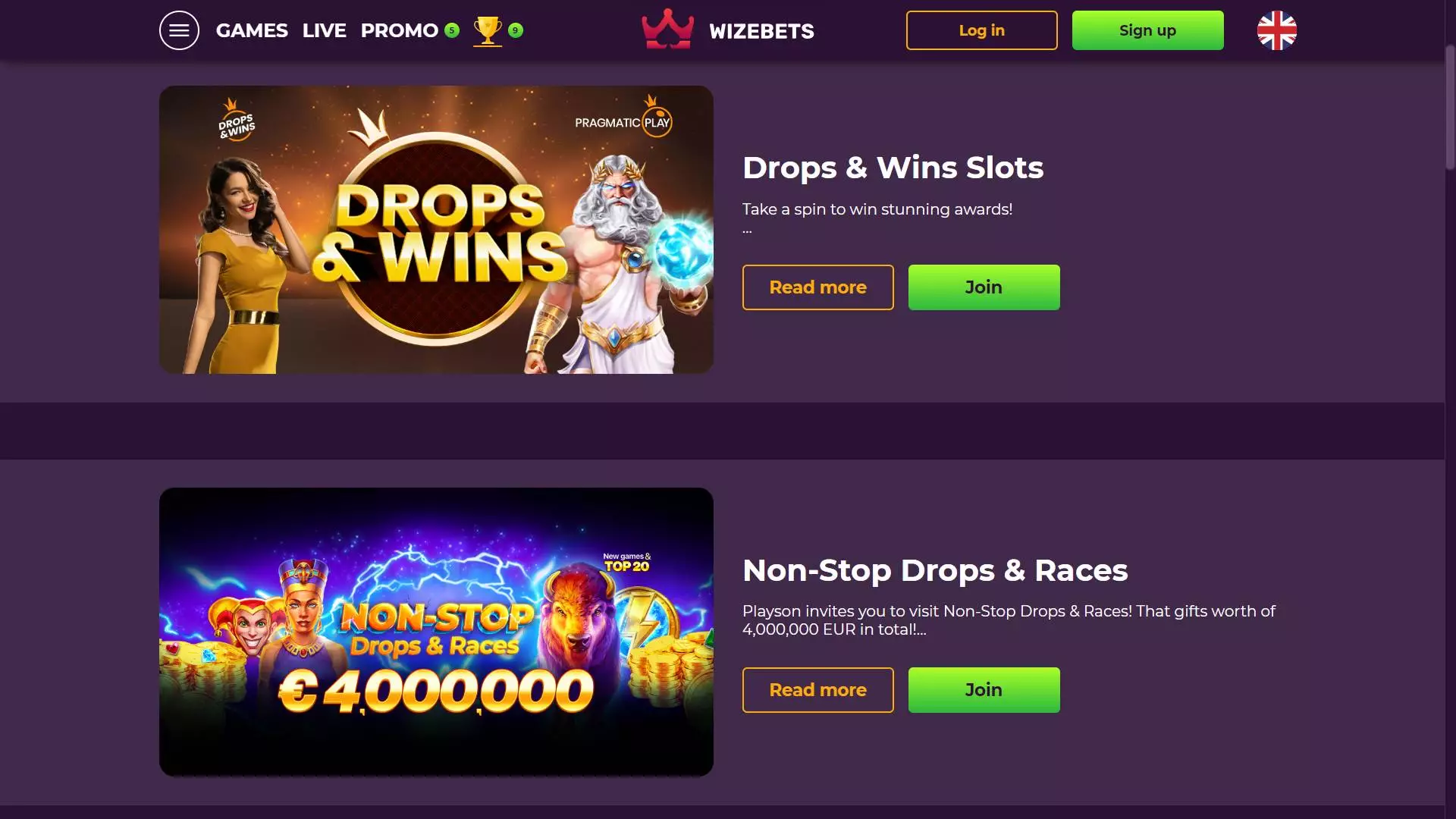 Wizebets Tournaments