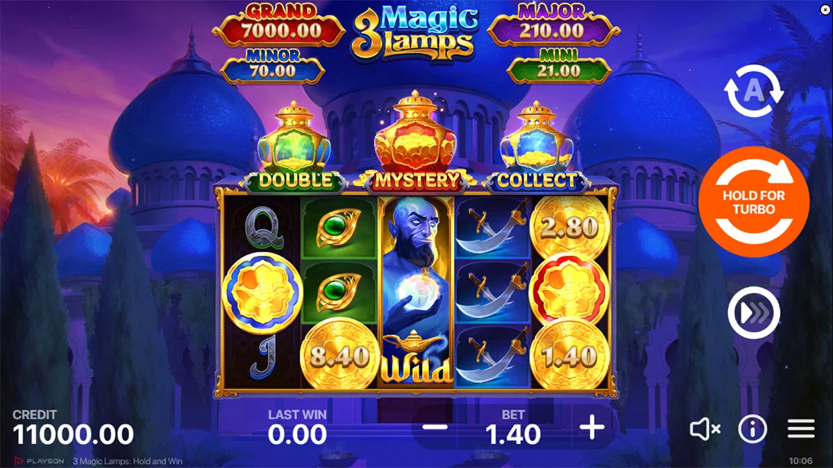 3 Magic Lamps Hold and Win Base