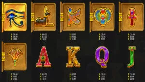 Anubis Rising Paytable