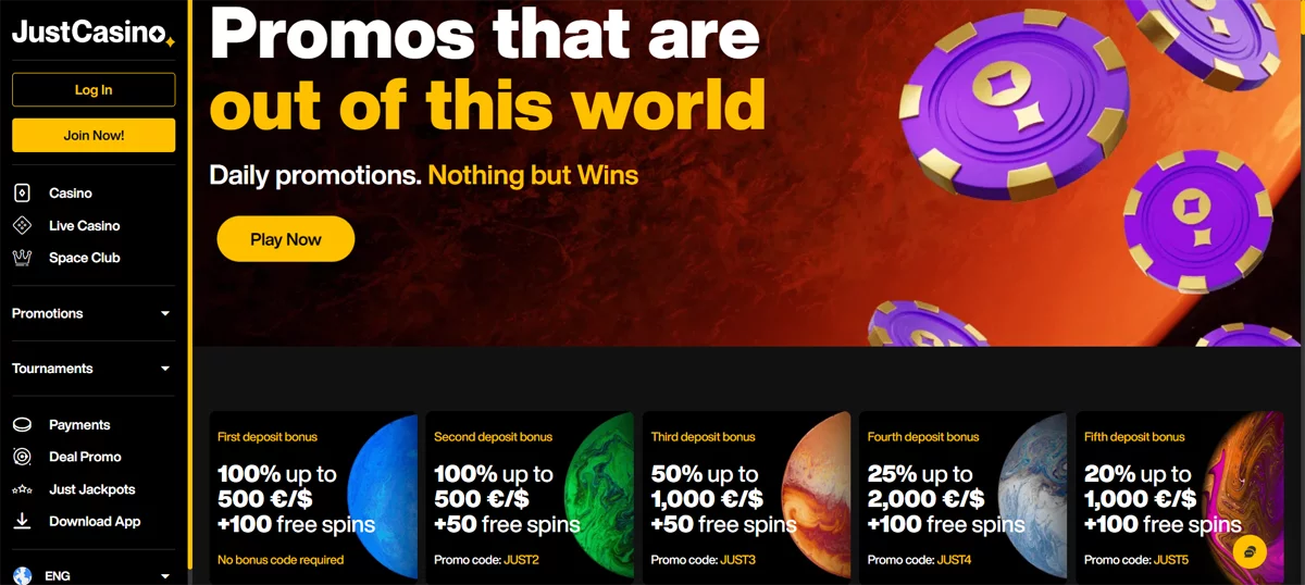 Just Casino Bonuses