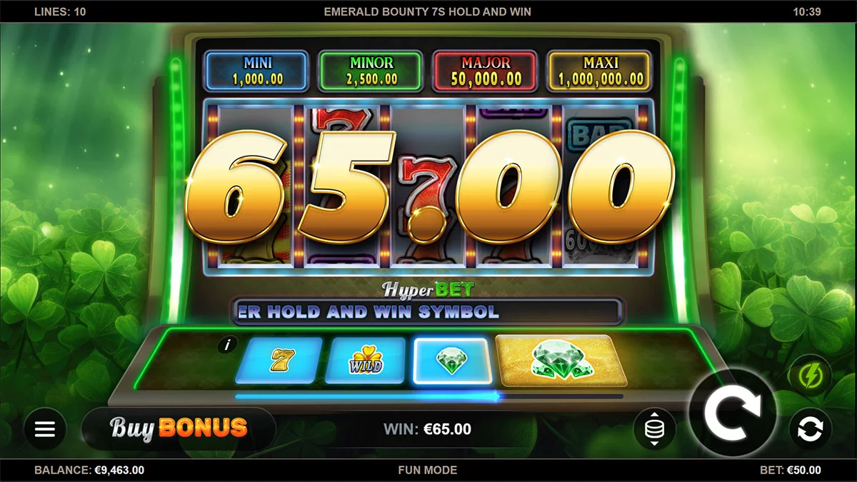 Emerald Bounty 7s Hold and Win Win