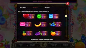 Fruit Blitz paytable