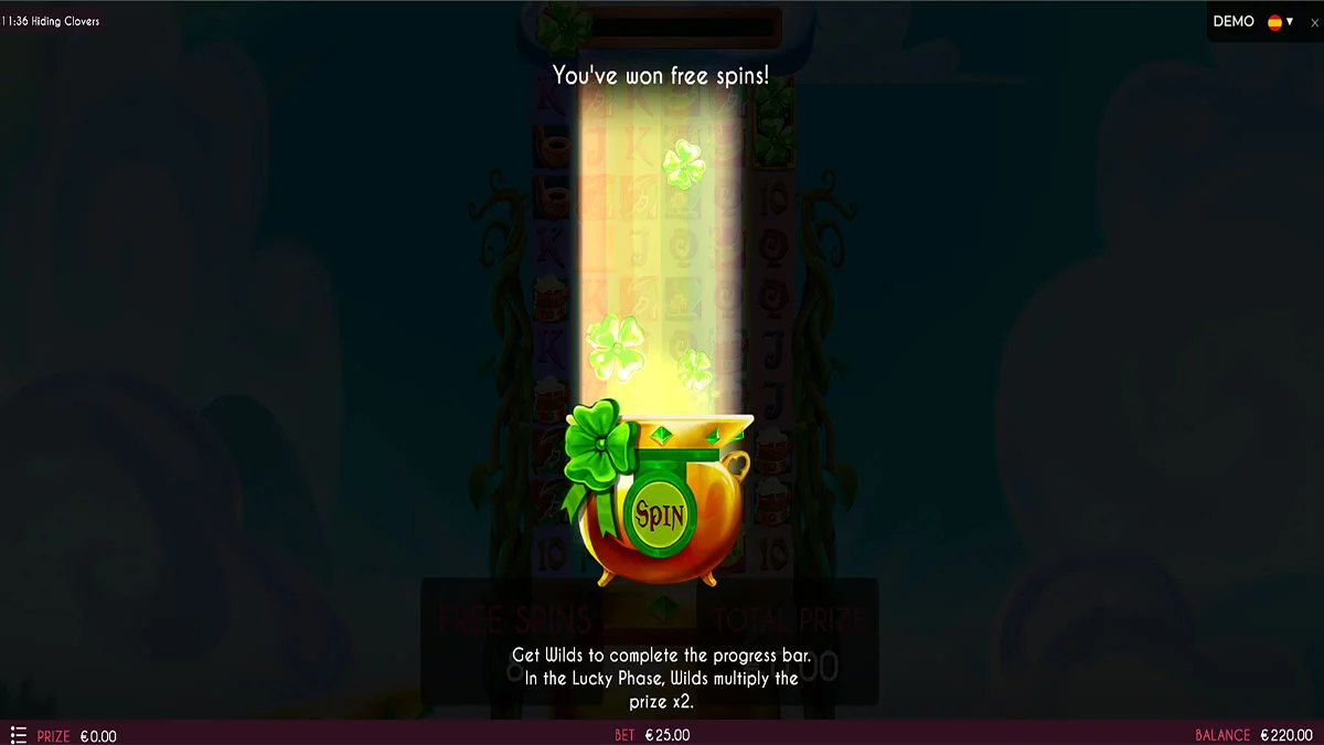Hiding Clovers Free Spins