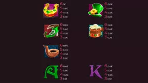 Hiding Clovers Paytable