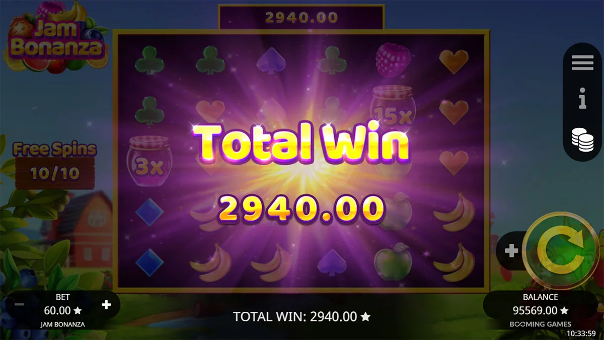 Jam Bonanza Hold & Win Total Win