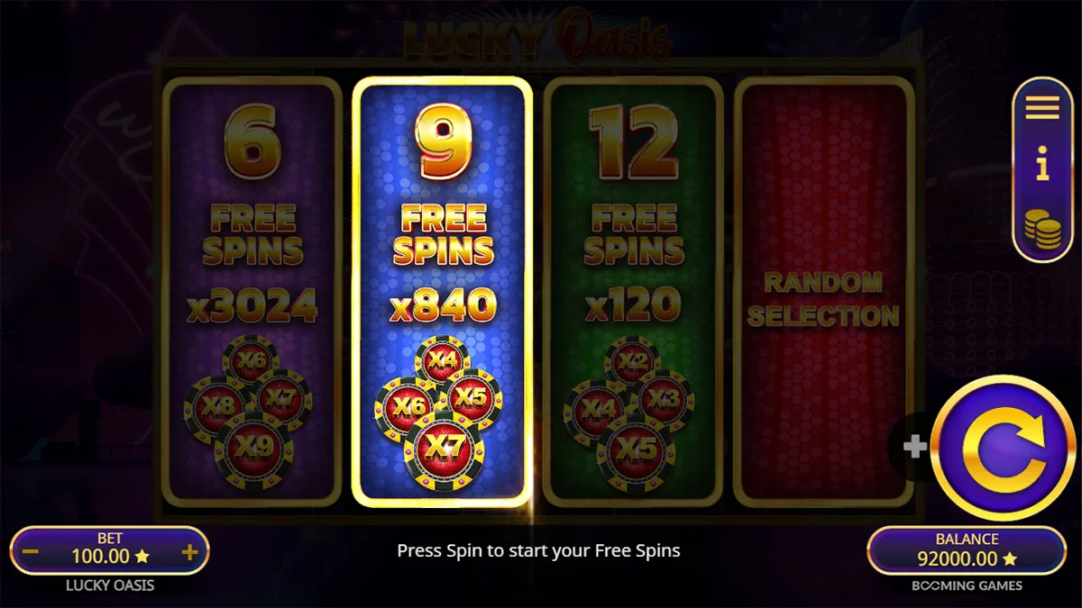 Lucky Oasis Free Spins