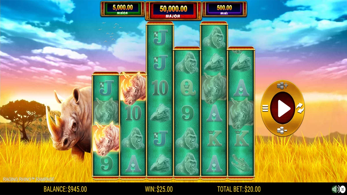 Raging Rhino Rampage Win