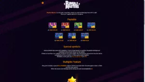 Rumble Masters paytable