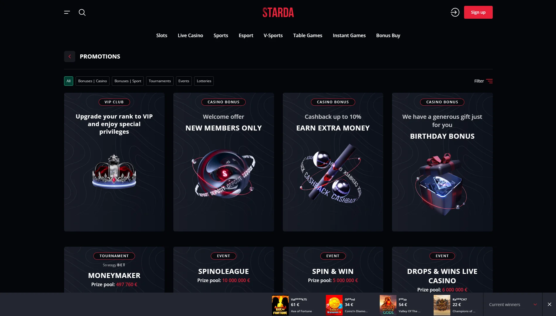 Starda Casino Promotions