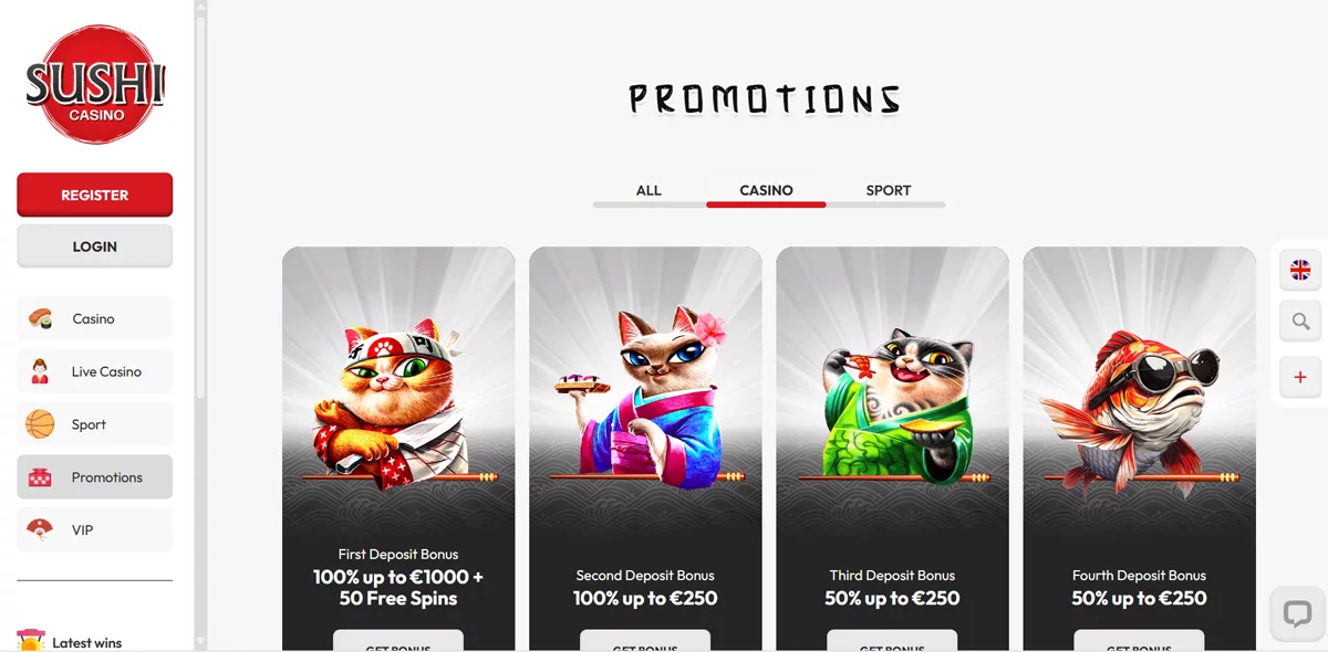 Sushi Casino Promotions