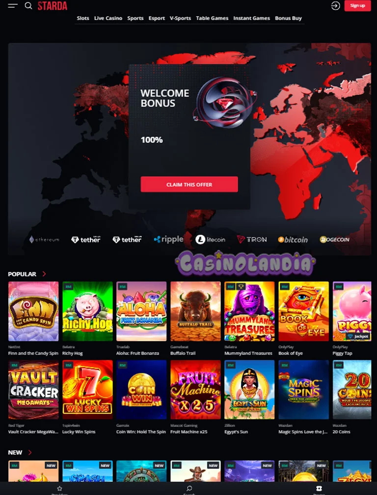 Starda Casino Vertical View