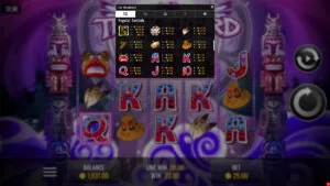 Thunderbird paytable