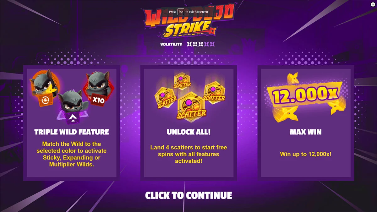 Wild Dojo Strike Homescreen