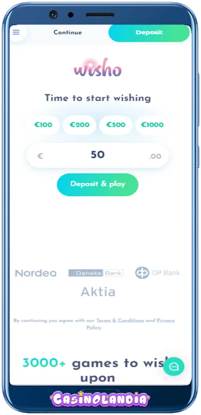 Wisho Casino Mobile App