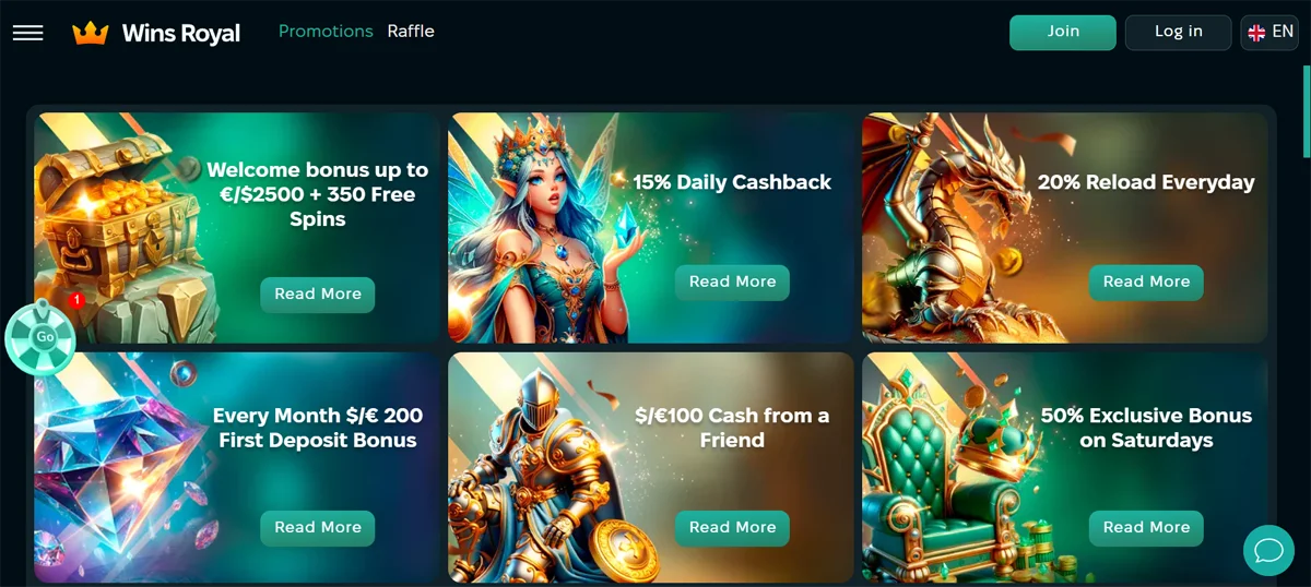 Bonuses Wins Royal Casino