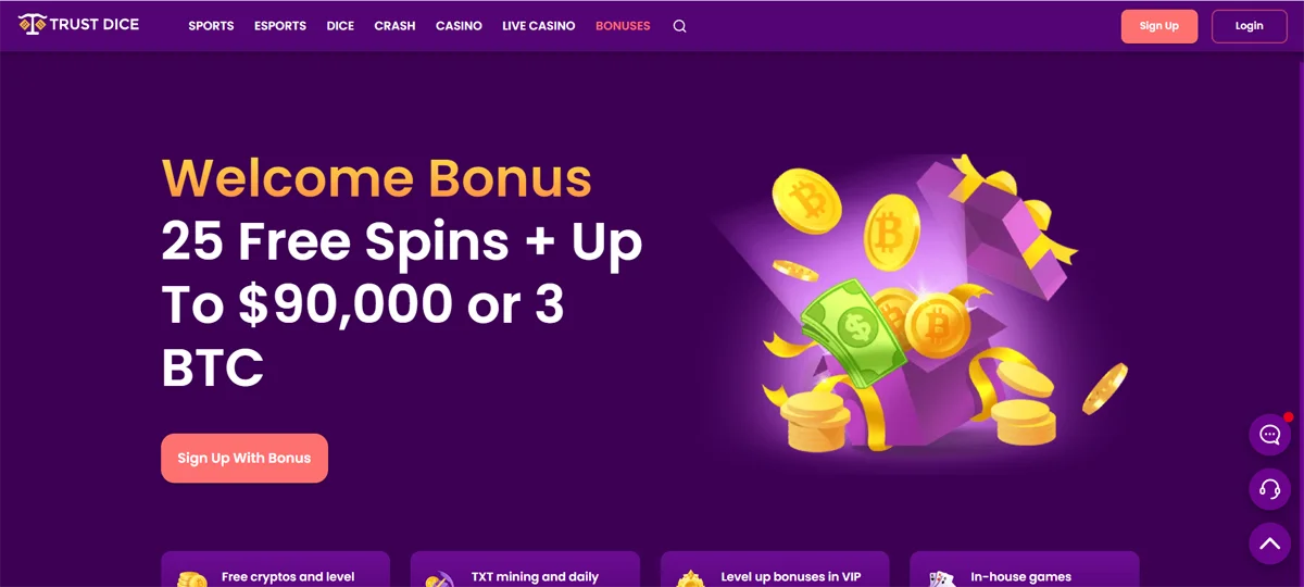 Bonuses Trust Dice Casino