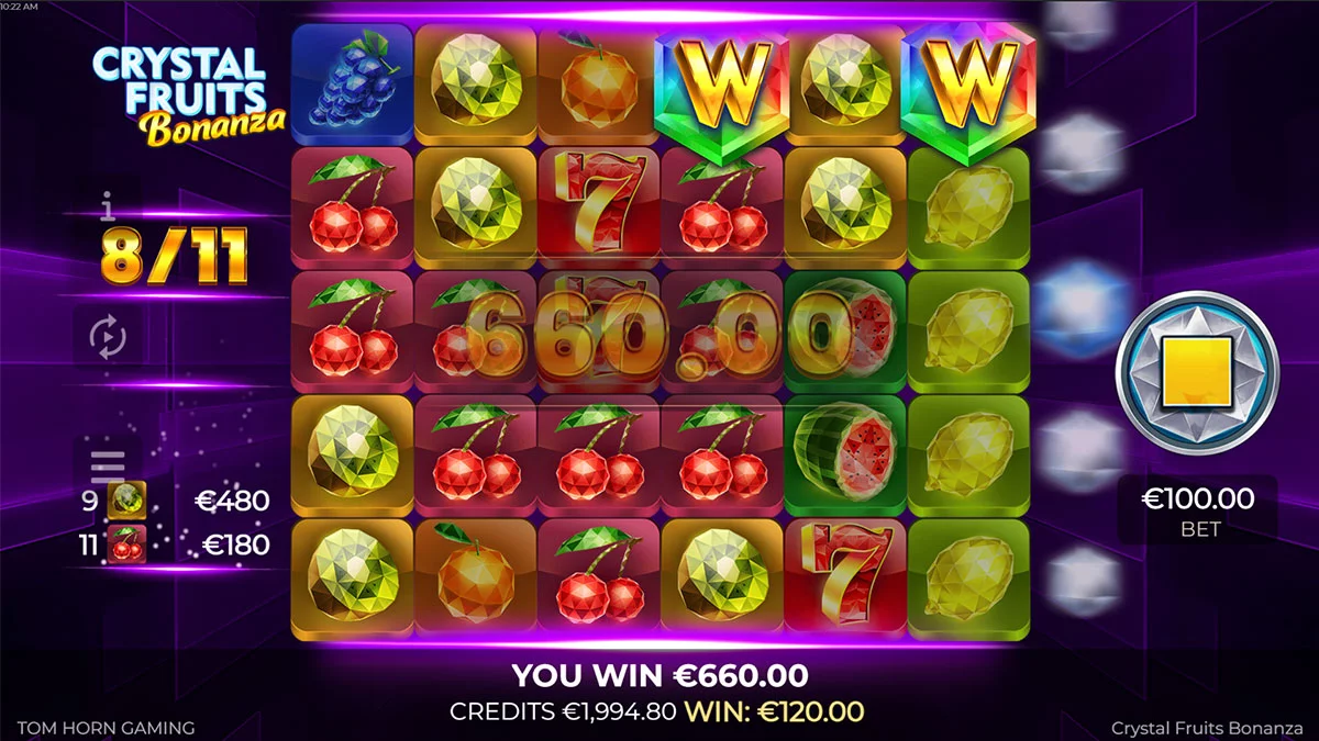 Crystal Fruits Bonanza Win