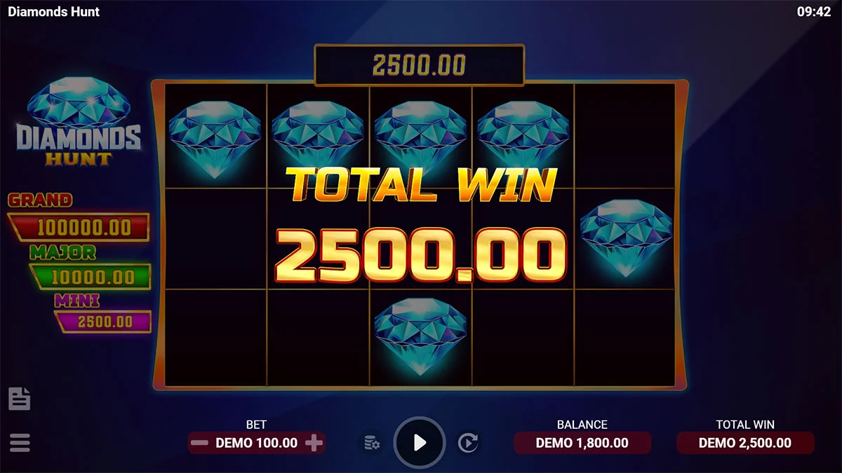 Diamonds Hunt Total Win