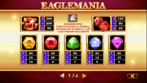 Eaglemania Paytable