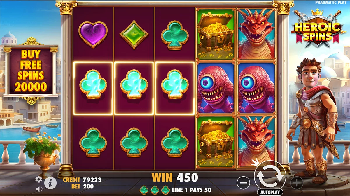 Heroic Spins Win
