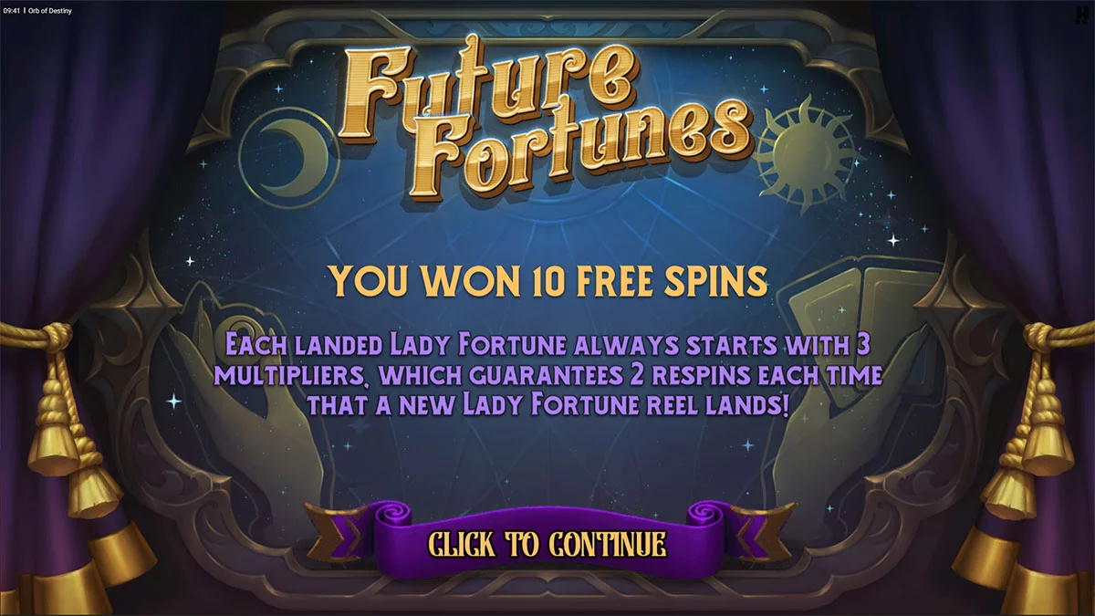 Orb of Destiny Free Spins