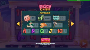 Piggy Cash Paytable