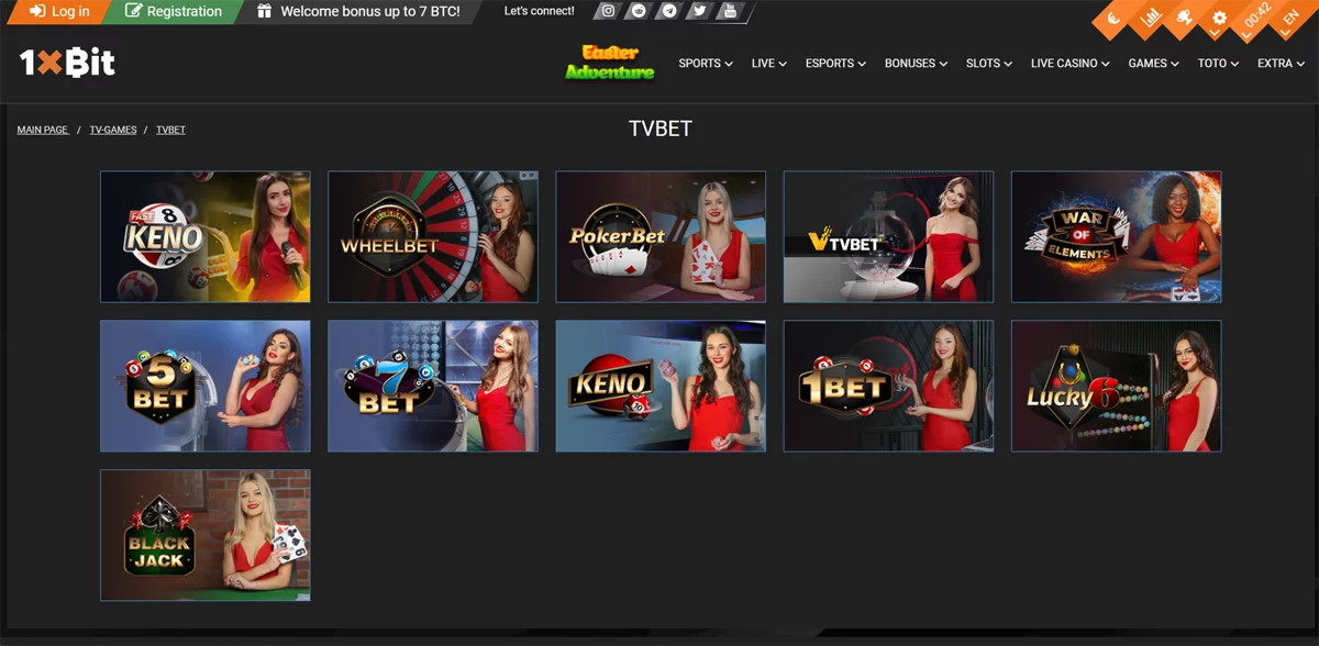 1xbit Casino TV Bet