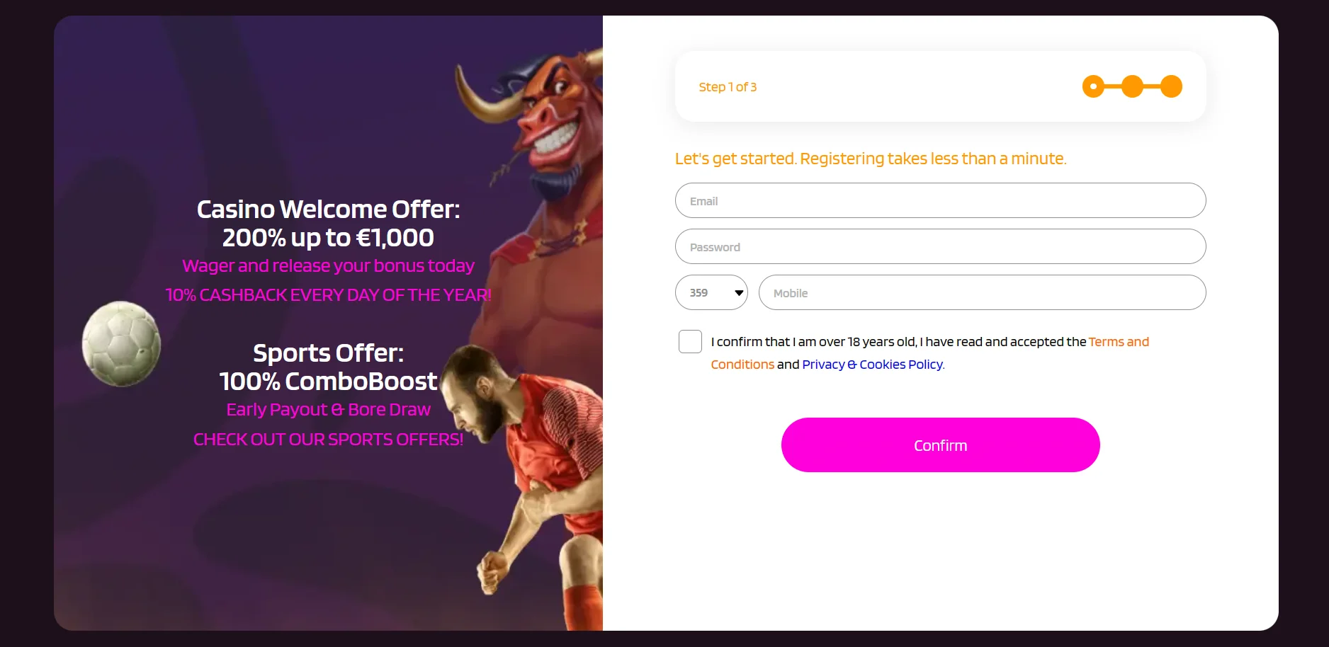 HappySlots Casino Registration