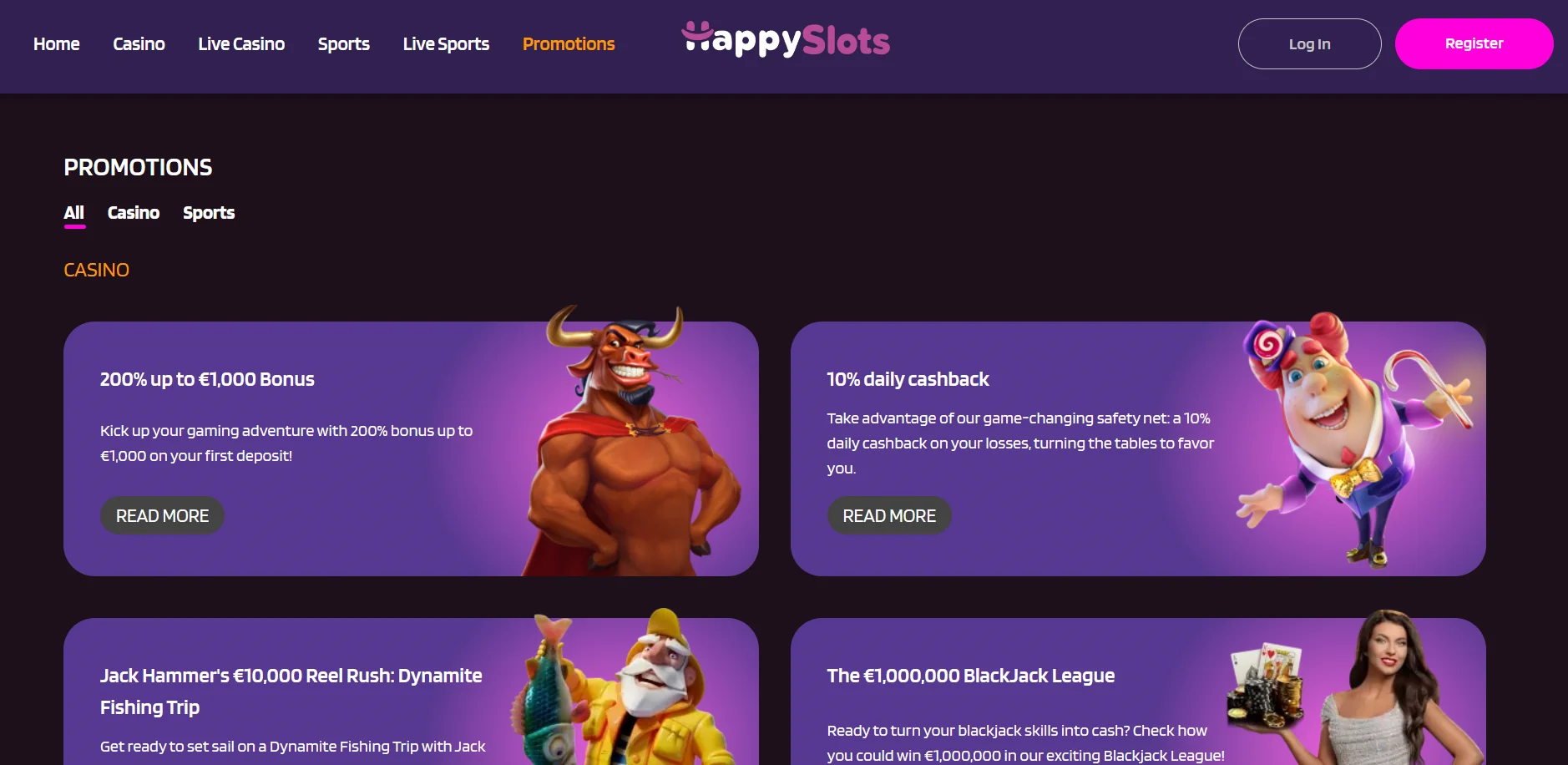 HappySlots Casino Promotions