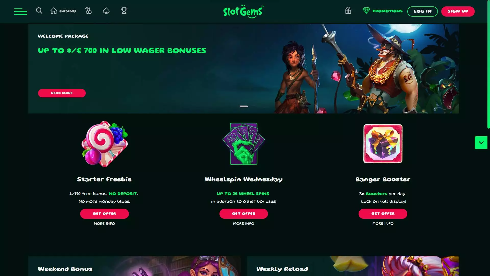 SlotGems Casino Promotions