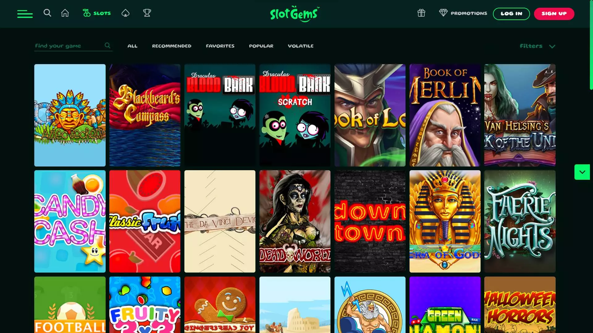 SlotGems Casino Slot Games