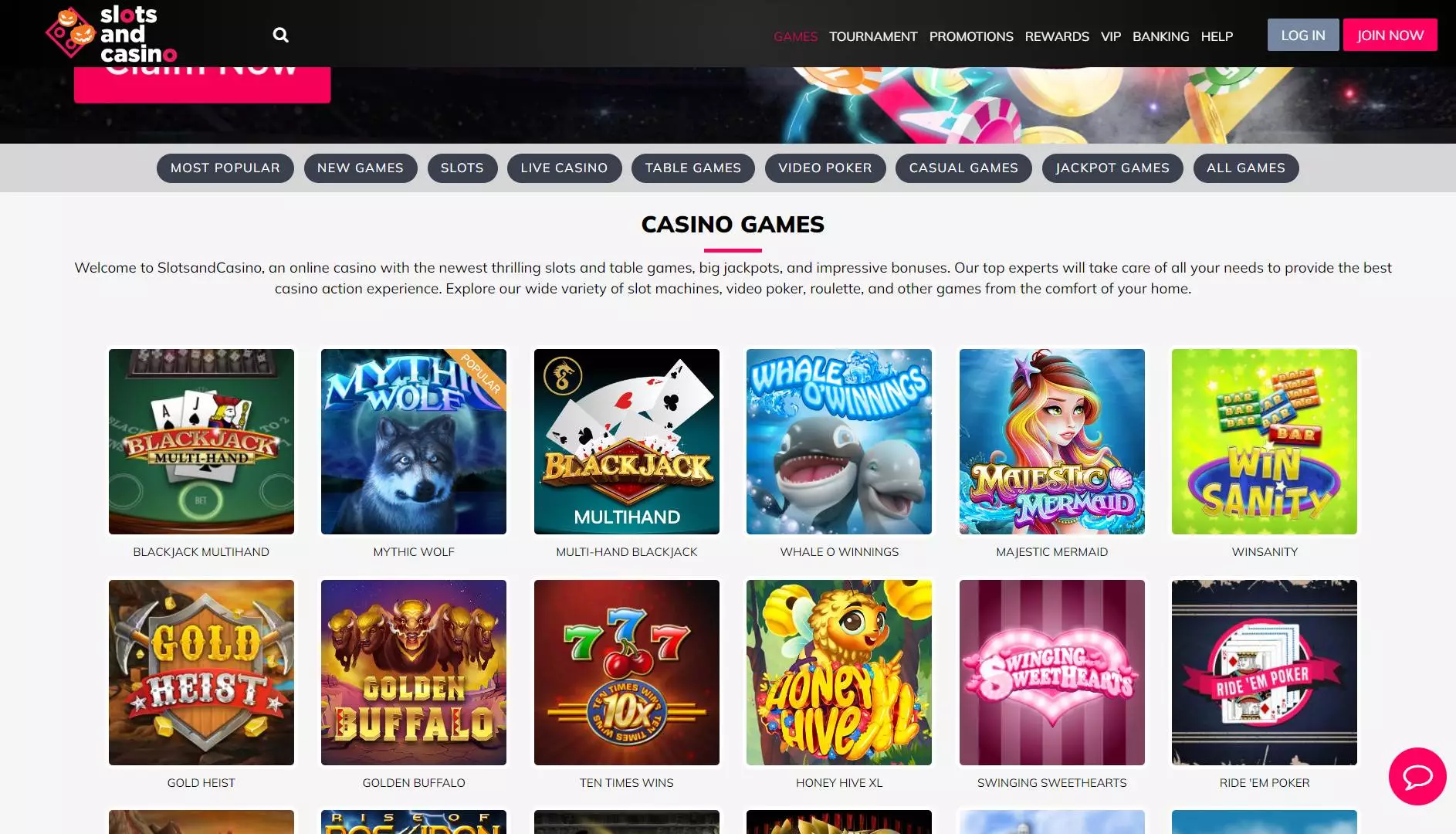 Slotsandcasino games