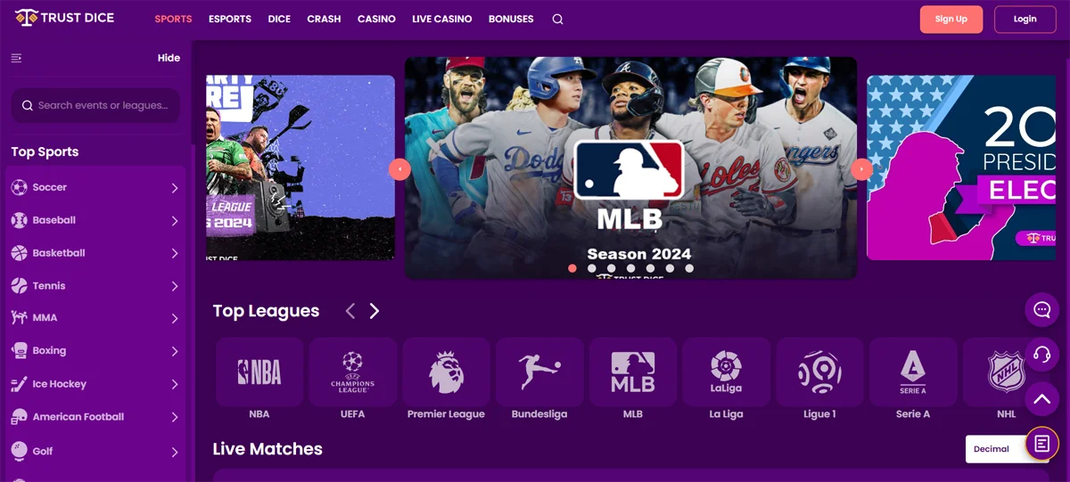 Sport Betting Trust Dice Casino