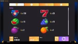 Win Spin 81 Paytable
