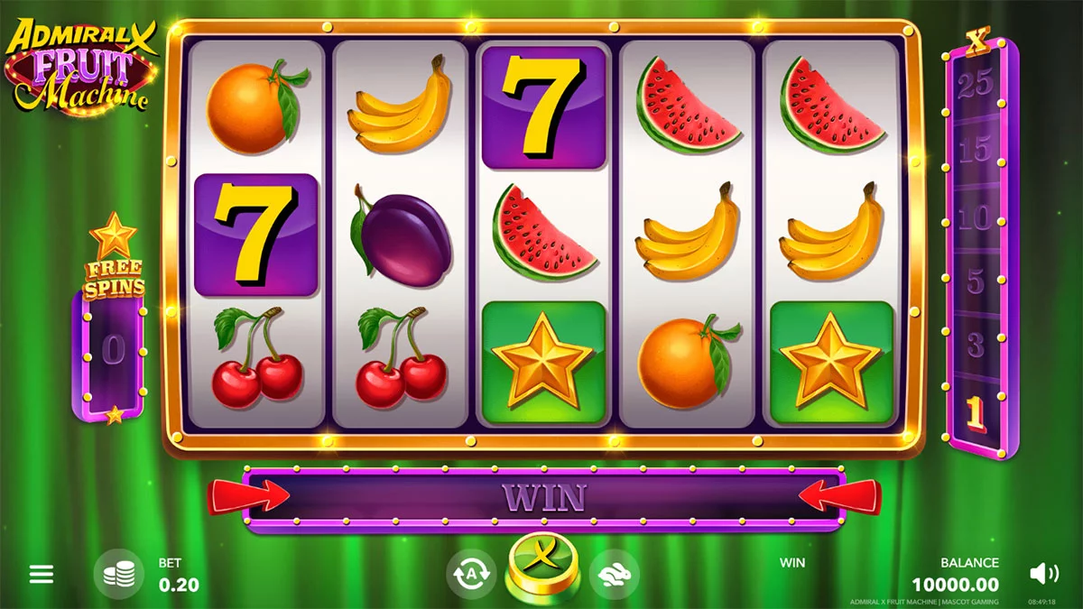ADMIRAL X FRUIT MACHINE Base