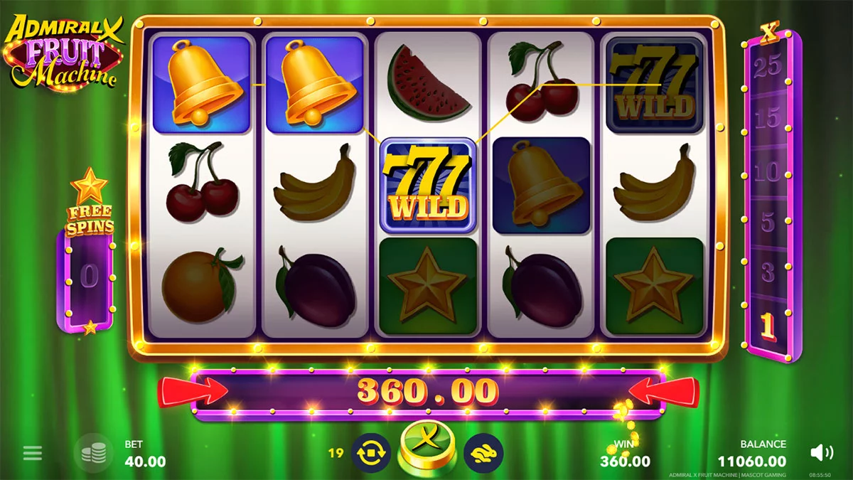 ADMIRAL X FRUIT MACHINE Win