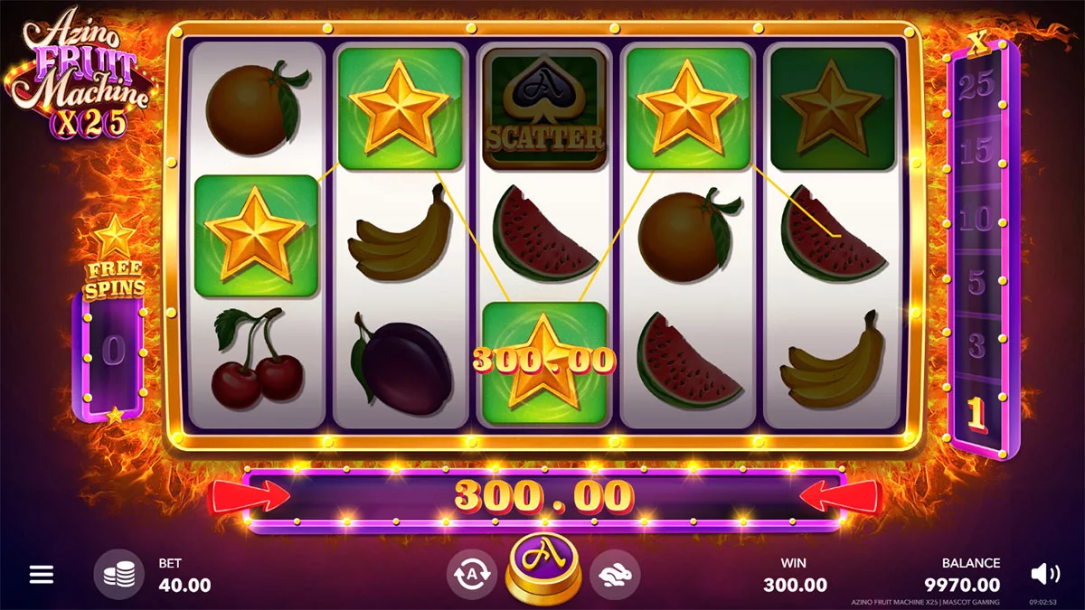 AZINO FRUIT MACHINE X25 Stars