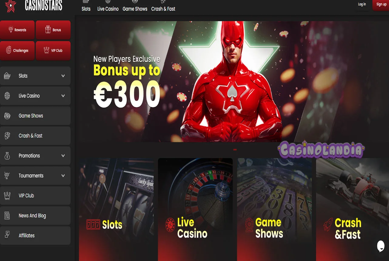 Casinostars Casino Desktop View