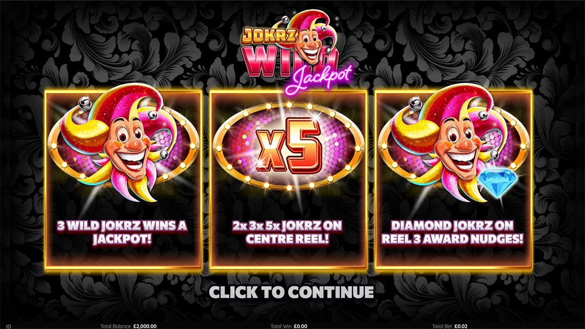 Jokrz Wild Jackpot Homescreen