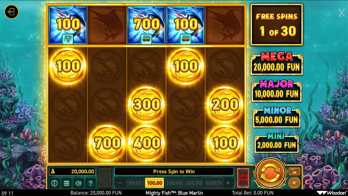 Mighty Fish™ Blue Marlin Bonus Round