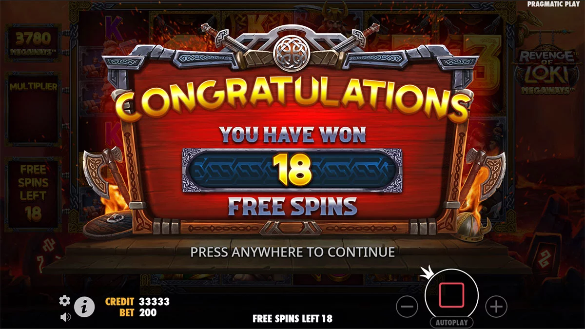 Revenge of Loki Megaways Free Spins