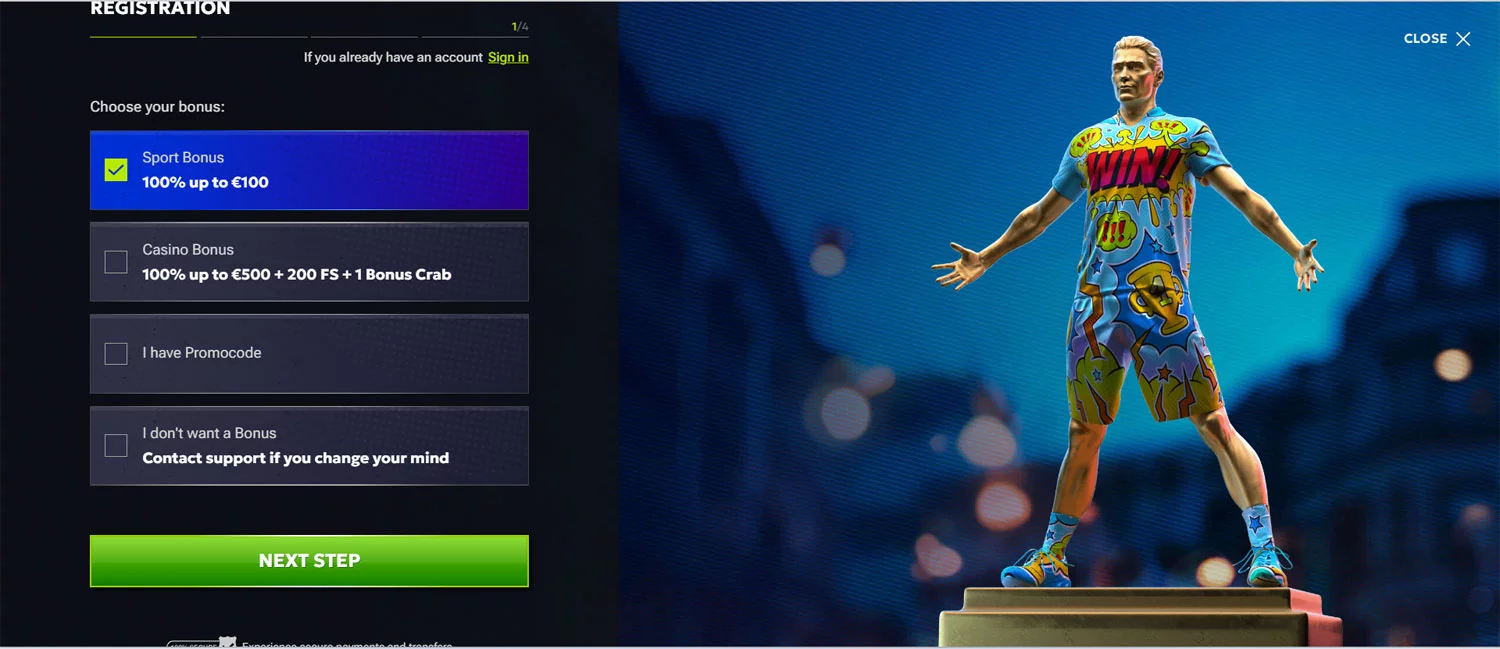 RT Bet Casino Registration