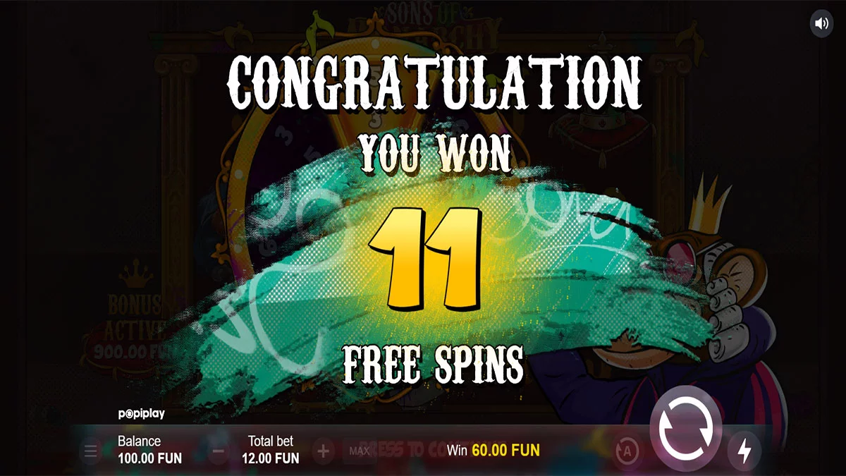 Sons of Monarchy Free Spins