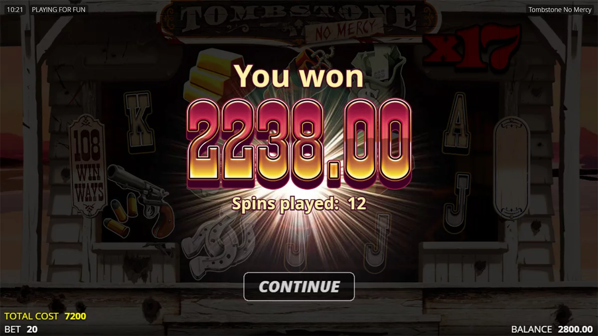 Tombstone No Mercy Total